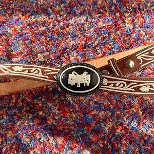 Western Leather Hand-stitched Belt